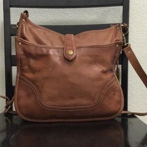 Authentic Frye Melissa brown leather crossbody